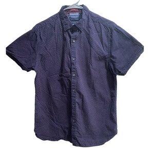 Cactus Man Ricky Singh Blue/Red Button Down Shirt, sz. Medium Slim Fit‎ EUC